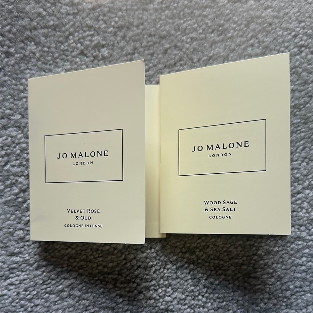 Jo Malone Sample Duo: Velvet Rose & Oud, Wood Sage & Sea Salt
